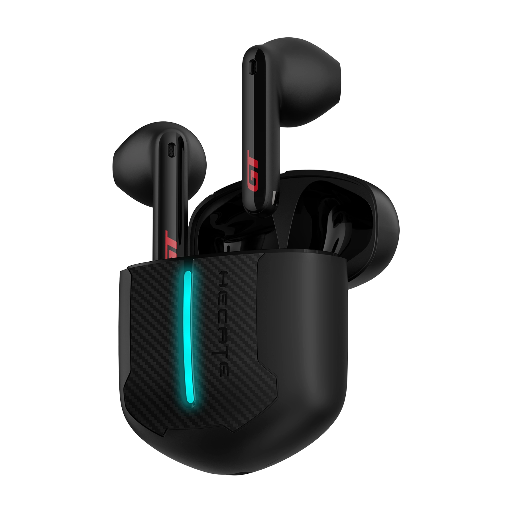 GT2 Black Gaming Wireless Earbuds Ultra Light Design Earphone