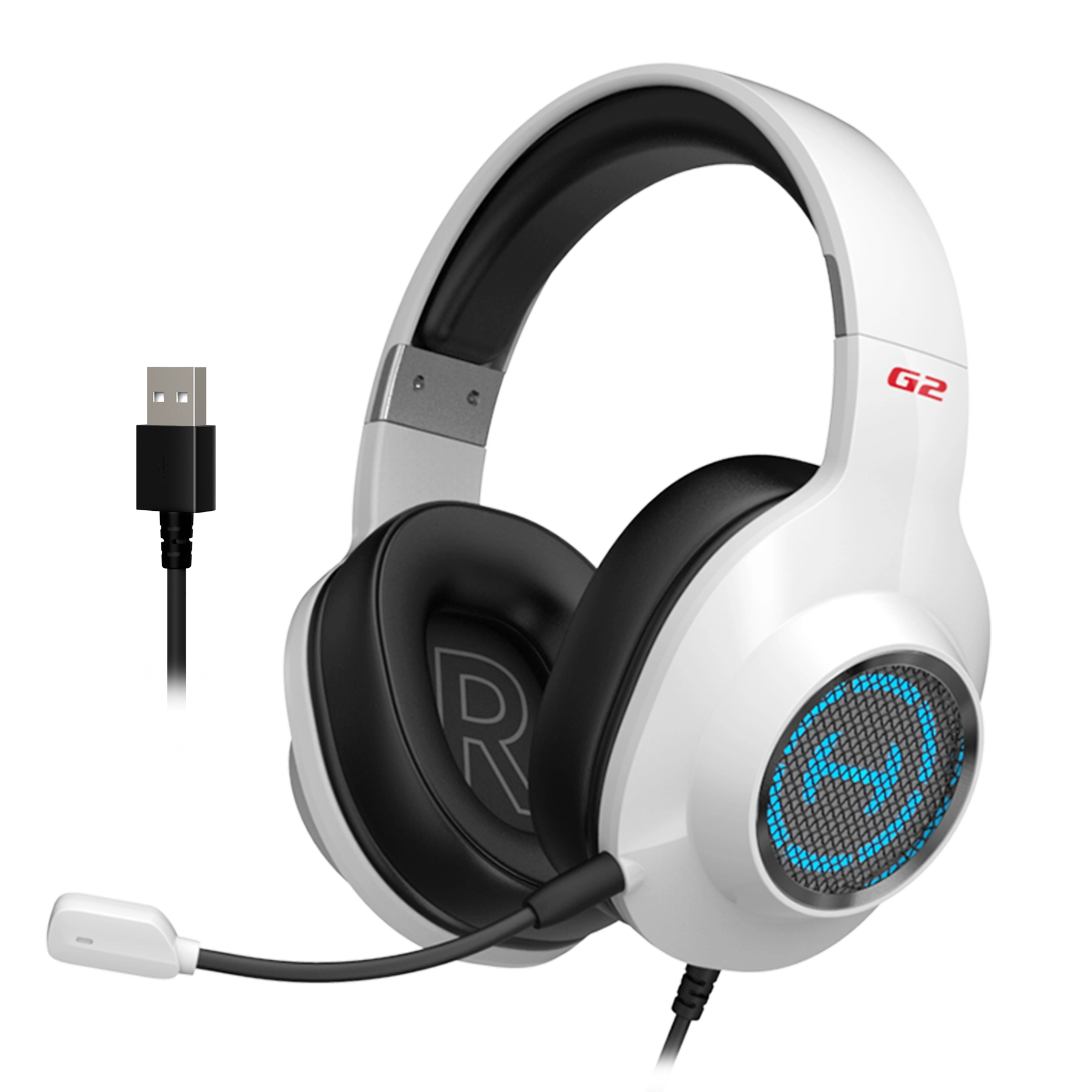 大型セールや時期 White G2II HECATE Lighting RGB Dynamic | Headset Gaming ヘッドフォン