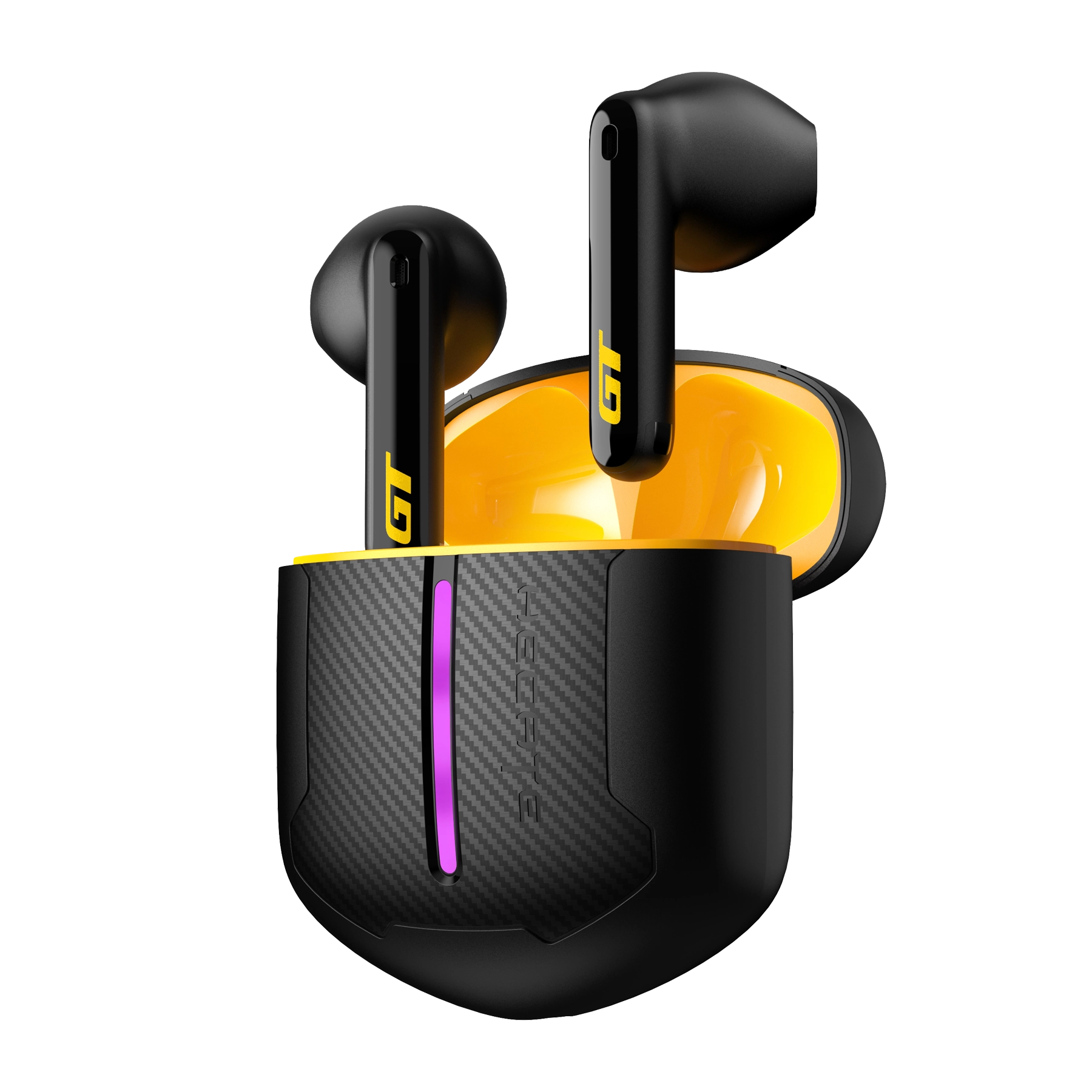 GT2 wireless earbuds Product Pictures black_yellow_1